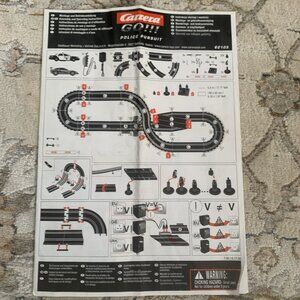Carrera Go!!! INSTRUCTIONS Police Pursuit 1:43 Scale Slot Cars Vintage 62105